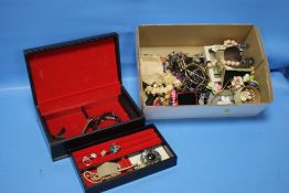 A QUANTITY OF COSTUME JEWELLERY