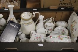 A TRAY OF MAINLY AYNSLEY CHINA TO INCLUDE '