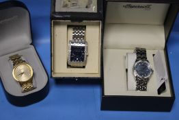 THREE BOXED GENTLEMAN'S INGERSOLL QUARTZ WRISTWATCHES, INCLUDING EXAMPLES FROM THE HERITAGE, ICE AND