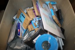 A QUANTITY OF NEW ITEMS TO INCLUDE FOUR ARMBANDS, HOT TUB FILTERS ETC.