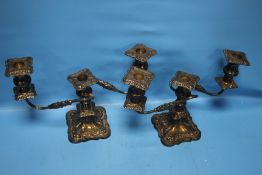 A PAIR OF HALLMARKED SILVER CANDELABRA