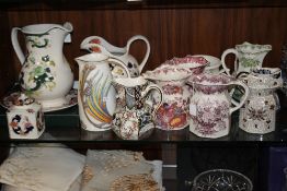 A COLLECTION OF VARIOUS MASONS JUGS