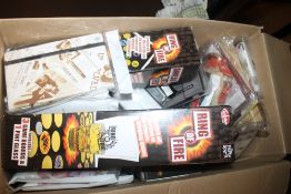 A TRAY OF NEW ITEMS TO INCLUDE A DRINKING GAME, BALLOONS, PHONE CASES ETC.