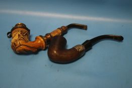 AN 18TH CENTURY SMOKING PIPE WITH ANOTHER
