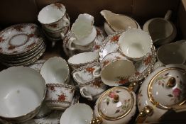 A TRAY OF TEA & DINNERWARE (NOT INCLUDING TRAY)