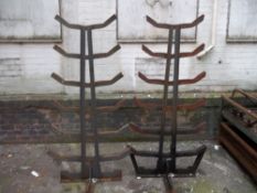 TWO INDUSTRIAL CHRISTMAS TREE STANDS/RACKS