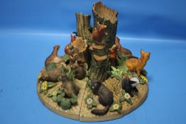 A DANBURY MINT WOODLAND WILDLIFE ANIMAL SET