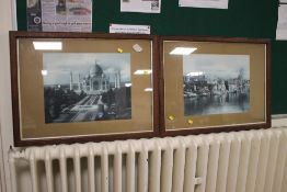 A PAIR OF 19TH CENTURY PHOTOGRAPHIC PRINTS OF INDIA, FRAMED AND GLAZED, 52.5 X 71 CM (2)