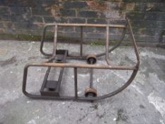 AN INDUSTRIAL OIL DRUM TROLLEY