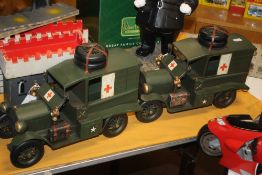 A MODEL FORT A/F TOGETHER WITH TWO REPRODUCTION ARMY VEHICLES