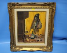 AN OIL ON CANVAS STILL LIFE SIGNED JOAN BRAY '79