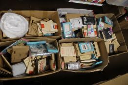 FIVE TRAYS OF NEW GOODS TO INCLUDE PHONE CASES, SCREEN PROTECTORS ETC.