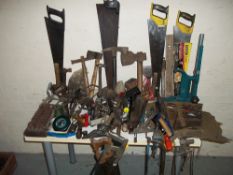 A LARGE SELECTION OF HAND TOOLS