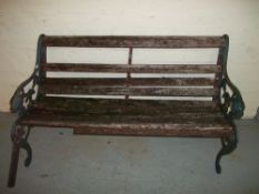 A CAST GARDEN BENCH A/F