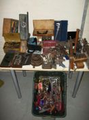 A SELECTION OF ENGINEERING TOOLS TO INCLUDE MICROMETERS