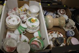 TWO TRAYS OF CERAMICS TO INCLUDE ROYAL ALBERT '