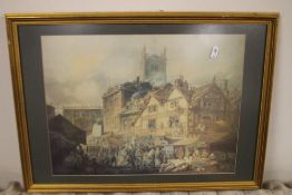 A FRAMED AND GLAZED PRINT OF '