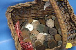 A BASKET OF OLD COINS