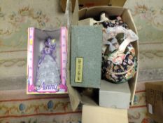 A COLLECTION OF BOXED AND UNBOXED DOLLS TO INCLUDE A WIND UP MUSICAL ANNA DOLL' ORIENTAL EXAMPLES