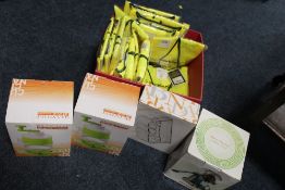 QUANTITY OF HI VIZ VESTS AND VEGETABLE SLICERS