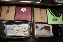 TWO LARGE BOXES OF LADIES BOXED SHOES