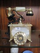 A VINTAGE ONYX TELEPHONE