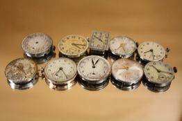 TEN VINTAGE MENS WRISTWATCH MOVEMENTS