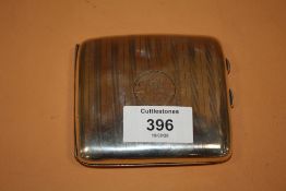 A HALLMARKED SILVER CIGARETTE CASE
