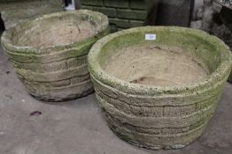 TWO BARREL EFFECT PLANTERS H-27 CM