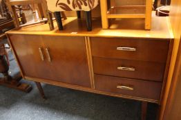 A RETRO MID CENTURY TEAK DRESSING TABLE W-121 CM