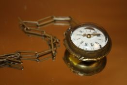 AN UNUSUAL ANTIQUE PAIR CASED POCKET WATCH BY ANTOINE GUIUILLON