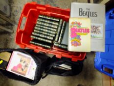 A QUANTITY OF BOOKS AND DVDS TO INCLUDE THE BEATLES ,ANTHOLOGY, AND HUNTER DAVIES AUTHORISED