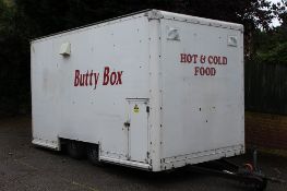 A MOBILE CATERING TRAILER / SHELL FOR REPAIR / REFURBISHMENT - WILL NEED COLLECTION BY TRAILER