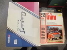A BOXED CORGI ,COOPERS END OF AN ERA, THREE PIECE CAR SET' TOGETHER WITH VINTAGE MINI RELATED