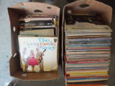 TWO BOXES OF LP RECORDS ETC. TO INCLUDE FRANK SINATRA' BING CROSBY ETC.