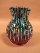 AN ANITA HARRIS STRIPED VASE