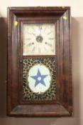 AN ANTIQUE AMERICAN STYLE MAHOGANY WALLCLOCK A/F