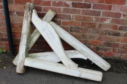 TWO LARGE CORNER BRACKETS A/F