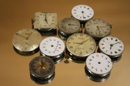 TEN VINTAGE MENS WRISTWATCH MOVEMENTS