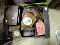 A LARGE QUANTITY OF VINTAGE CLOCKS TO INCLUDE ART DECO EXAMPLES