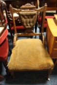 AN ANTIQUE AESTHETIC PERIOD OCCASIONAL CHAIR
