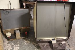 TWO MICROFILM VIEWERS TO INCLUDE AN ALLEN MICROFILM EXAMPLE