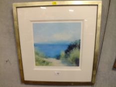 WENDY MCBRIDE - A FRAMED AND GLAZED SIGNED LIMITED EDITION PRINT ENTITLED ,COASTAL REVERIE II, 156/