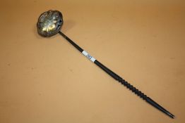 A HALLMARKED SILVER TODDY LADLE
