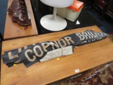 A QUANTITY OF VINTAGE VINYL AND PAPER BUS DESTINATIONS