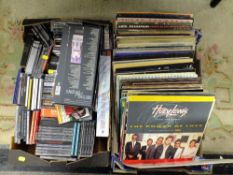A BOX OF LP RECORDS ETC. TO INCLUDE THE CURE' ERASURE' MADONNA' HUEY LEWIS AND THE NEWS ETC.
