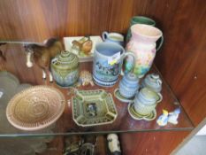 A COLLECTION OF CERAMICS TO INCLUDE IRISH WADE' BESWICK HORSE ETC