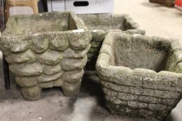 THREE GARDEN PLANTERS