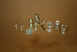 FIVE PAIRS OF 9CT GOLD AND YELLOW METAL EARRINGS