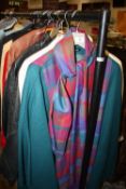 A QUANTITY OF LADIES VINTAGE AND MODERN COATS' VARIOUS STYLES AND PERIODS TO INC AN IRISH WOOLEN